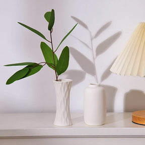 Vaso de Flor em Cerâmica Branca Estilo Nórdico - Design Moderno e Elegante