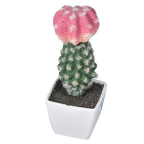 Mini Cacto Artificial em Vaso – Decoração Sustentável e Charmosa