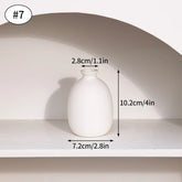 Vaso de Flor em Cerâmica Branca Estilo Nórdico - Design Moderno e Elegante