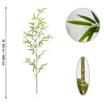 Folhas Artificiais de Bambu Verde 130-210cm – Folhagem Decorativa