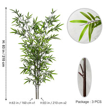 Folhas Artificiais de Bambu Verde 130-210cm – Folhagem Decorativa