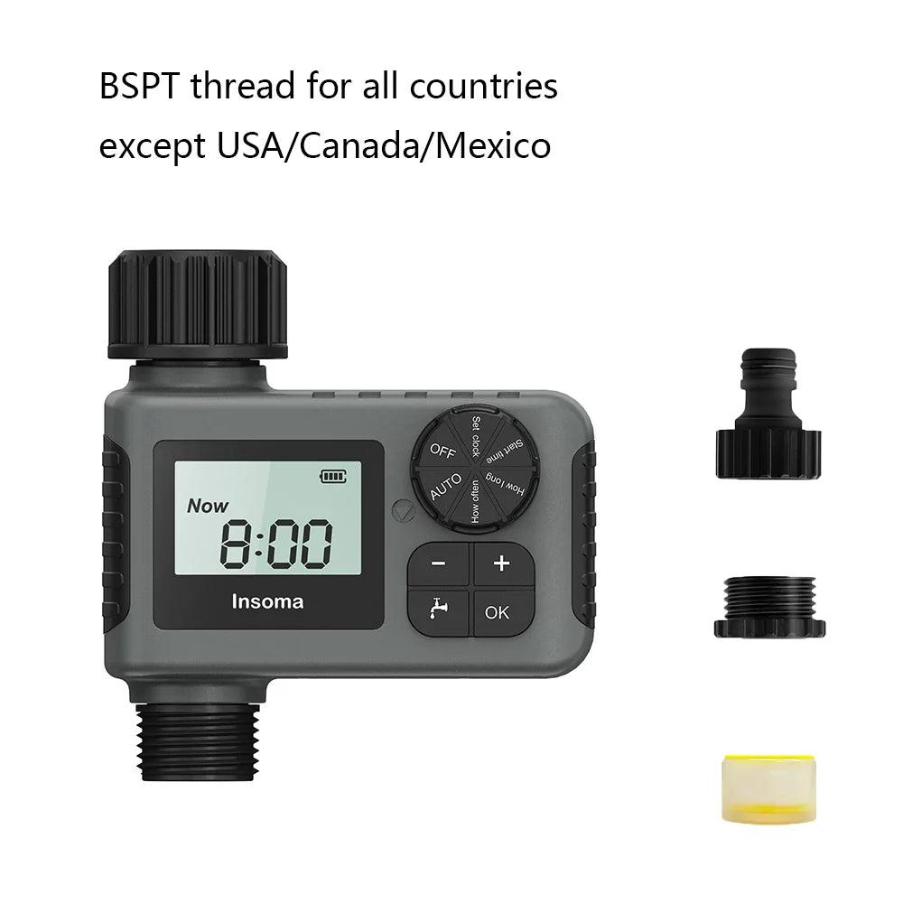 Temporizador de Irrigação Automático Inteligente à Prova d'Água com Display LCD, 3 Modos e Programação Fácil