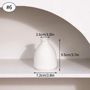 Vaso de Flor em Cerâmica Branca Estilo Nórdico - Design Moderno e Elegante