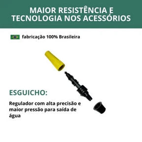 Mangueira Trançada de PVC Reforçada com Esguicho – Durável e Flexível para Jardim
