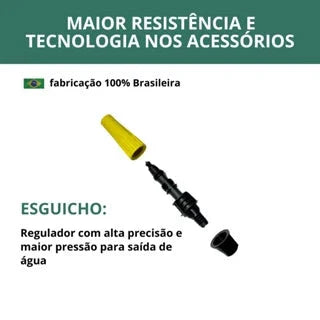 Mangueira Trançada de PVC Reforçada com Esguicho – Durável e Flexível para Jardim
