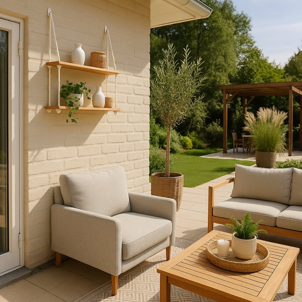 Prateleira Suspensa de Madeira com Cordas - Linha Fioralto