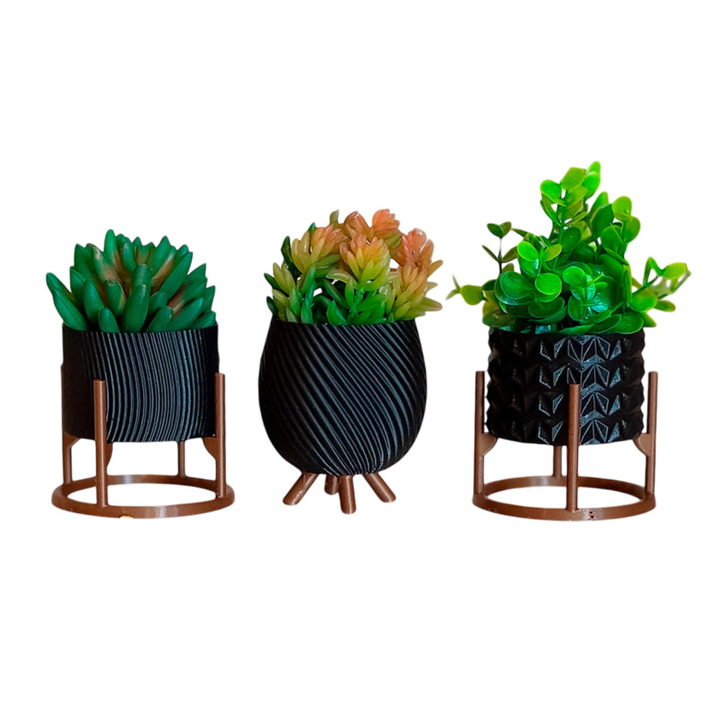 Vasos Para Plantas - Conjunto de Vasos Cachepot Minimalistas com Texturas Delicadas para Plantas e Cactos Sala de Decoração